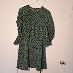 Chic Green Polka Dot Dress